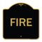 Signmission Designer Series Sign-Fire, Black & Gold Aluminum Architectural Sign, 18" x 18", BG-1818-23966 A-DES-BG-1818-23966 - alternate 1
